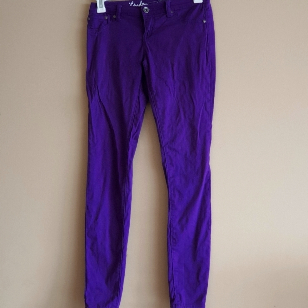 Low-rise Aubergine Skinny Jeans
